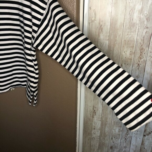 H&M Black Striped Cropped Pullover - Picture 6 of 8